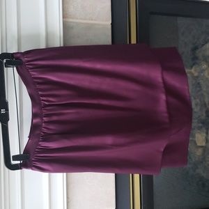 Missoni 100% Silk Vintage Plum Double Layer Skirt